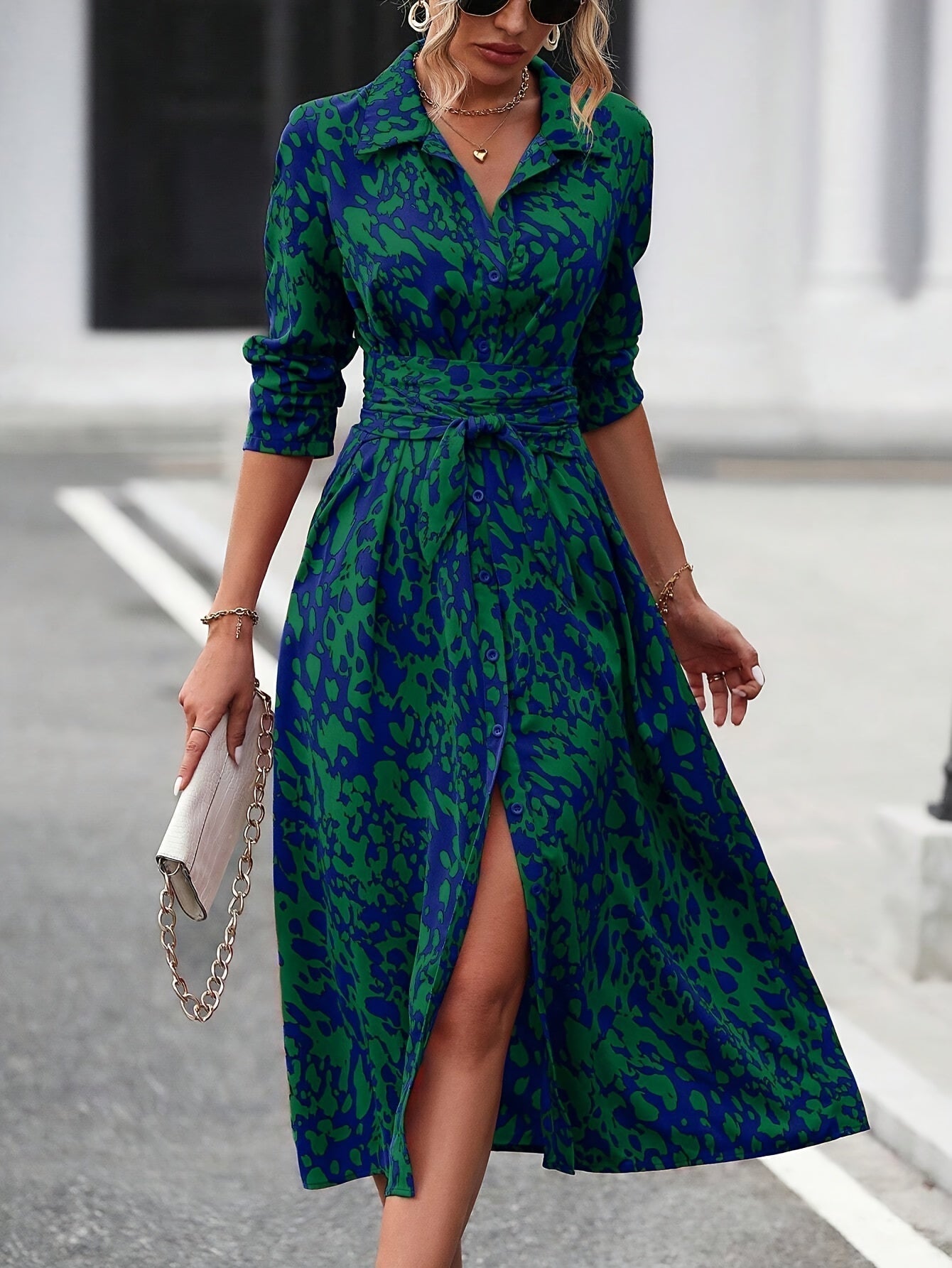 Maëlys - Dress with elegant belt