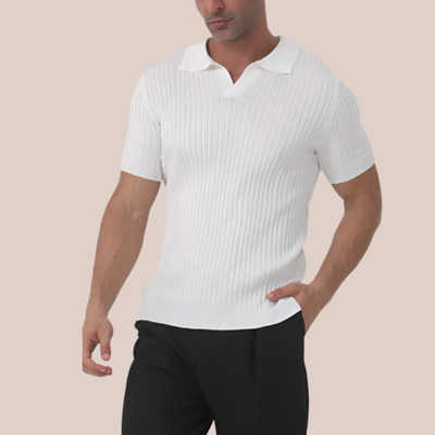 Julien - Ribbed Polo Tee