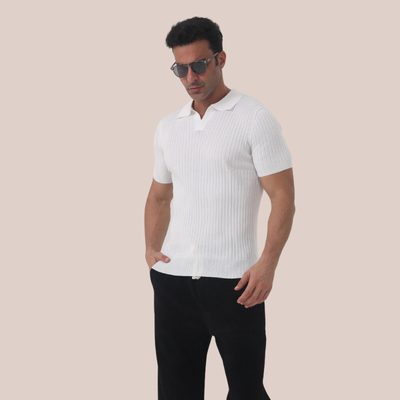 Julien - Ribbed Polo Tee