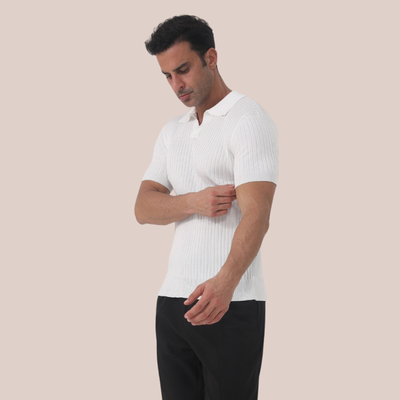Julien - Ribbed Polo Tee