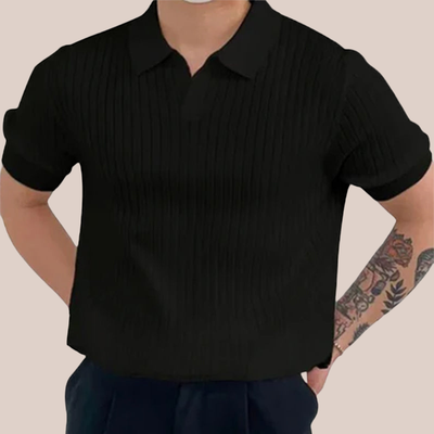 Julien - Ribbed Polo Tee