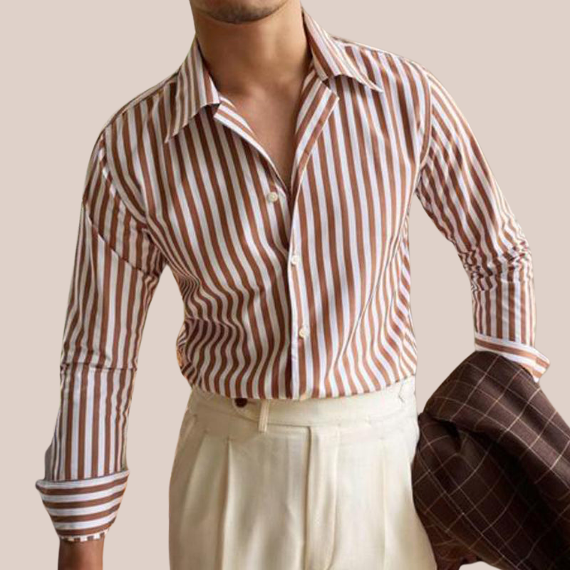 Theo - Striped Button-Up Shirt
