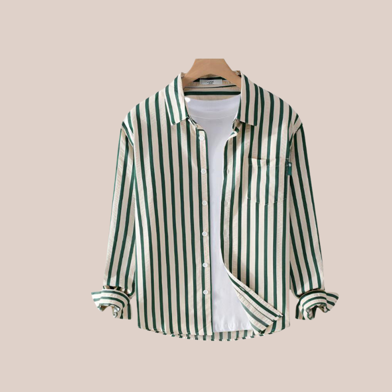 Theo - Striped Button-Up Shirt