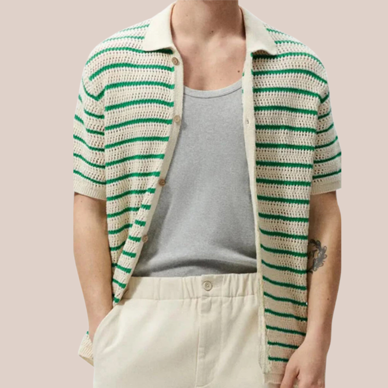 Dima - Striped Knit Polo