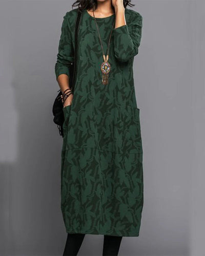 Adel - Long Sleeve Printed Dress