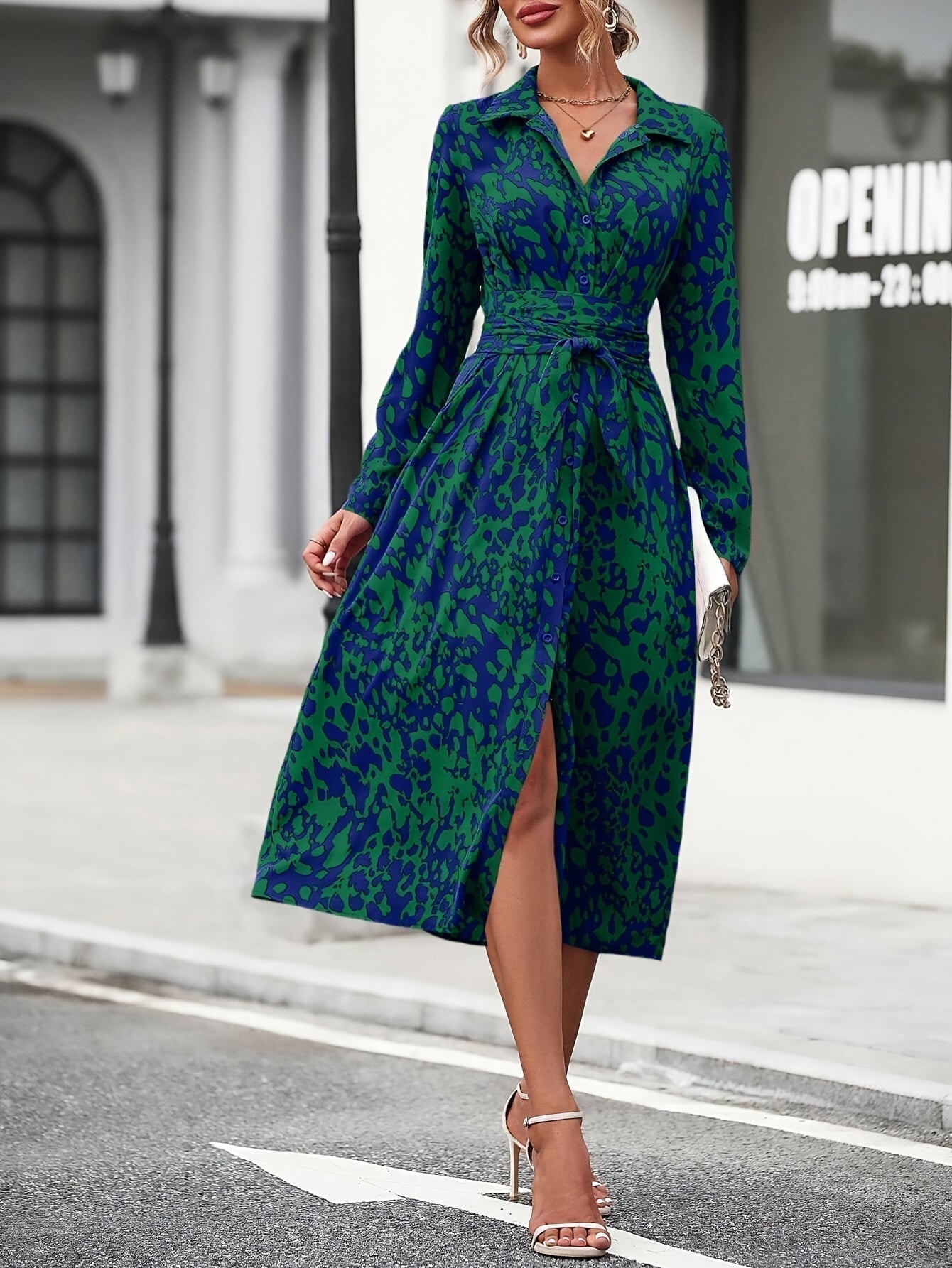 Maëlys - Dress with elegant belt