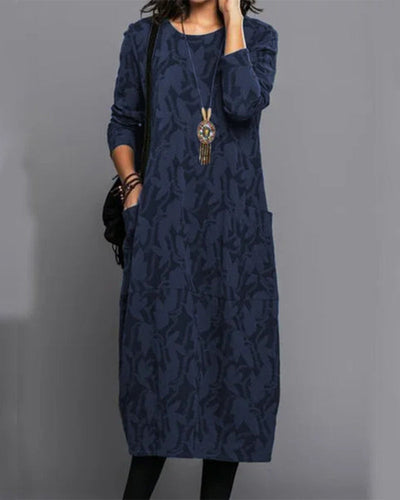 Adel - Long Sleeve Printed Dress