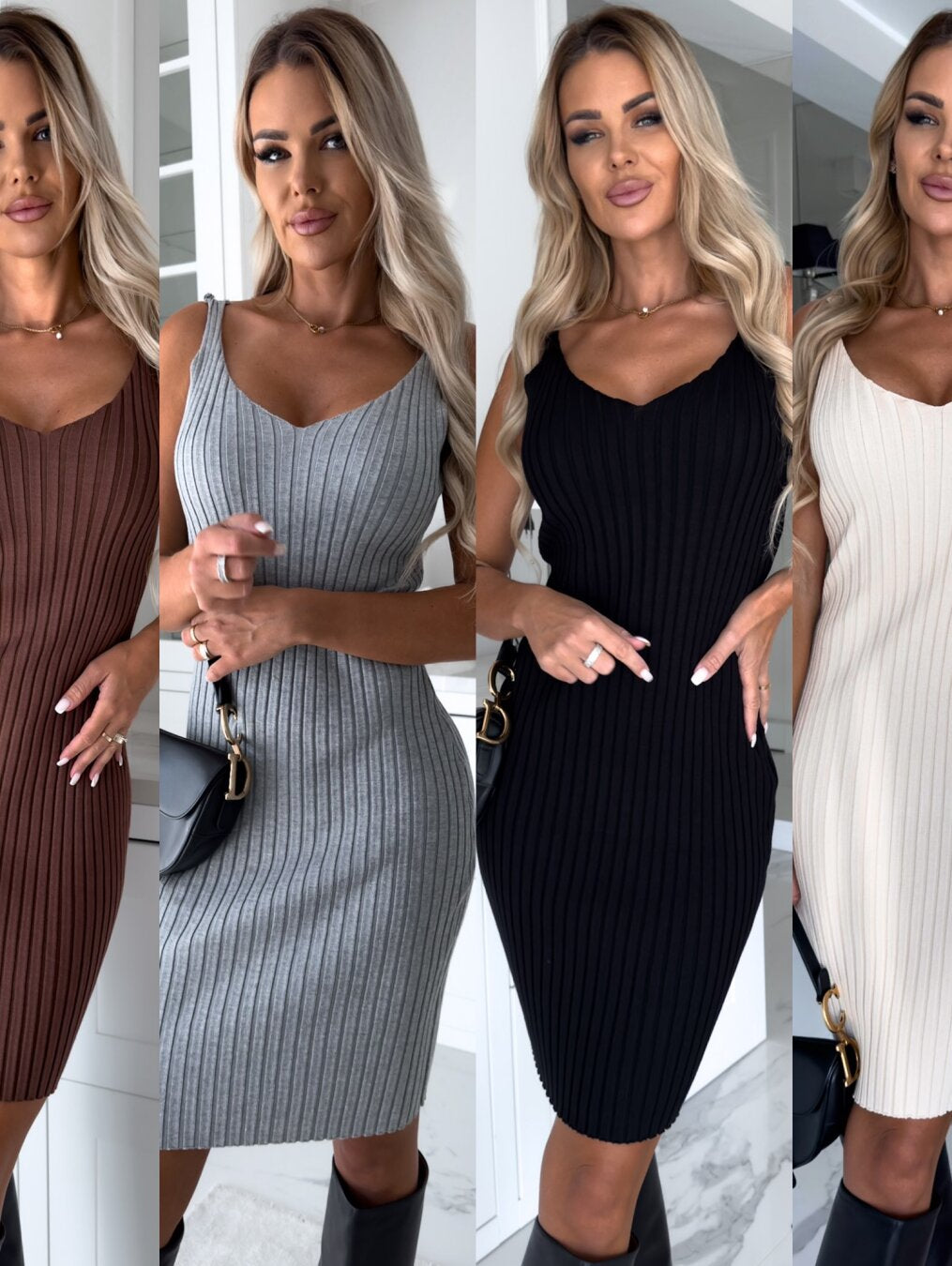 Mila | Elegant 2-piece set with dress and sweater
